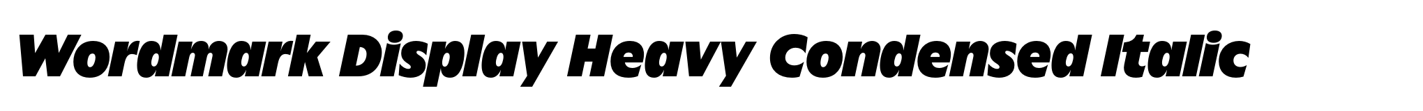 Wordmark Display Heavy Condensed Italic image